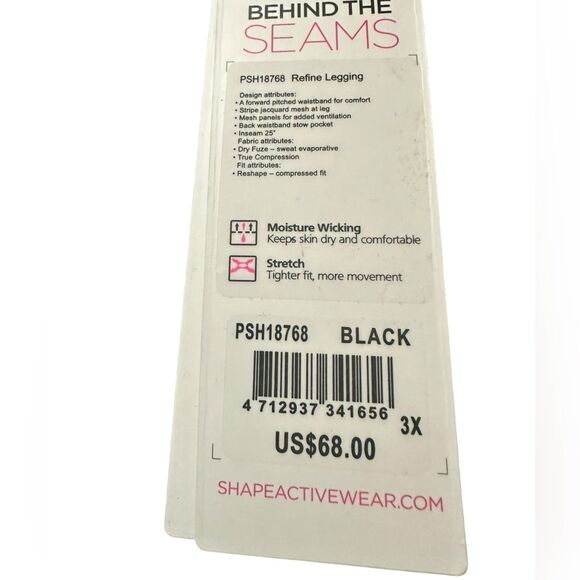 Shape size 3x leggings. Moisture wicking . Stretch/ tighter fit more movement. - Picture 4 of 6